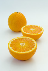 Fresh fruit, a tropical orange on white backgroud