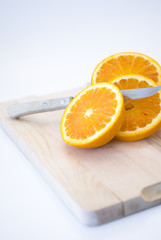 Fresh fruit, a tropical orange on white backgroud