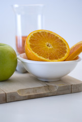 Fresh fruit, a tropical orange on white backgroud