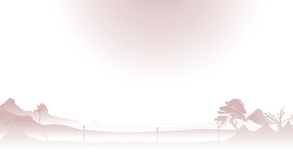 japanesse day illustrated in subtle colours with copy space