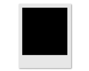 Blank Polaroid card with soft shadow, hi-res