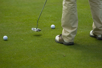 Fototapeta na wymiar Golf club view of putting green - sport