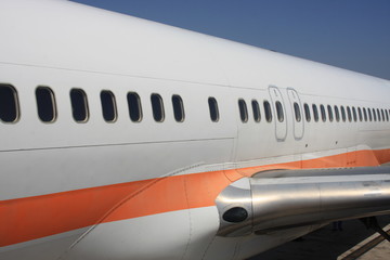 Airplane jet on the tarmac