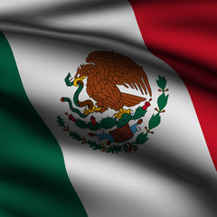 Rendered Mexican Square Flag