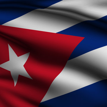 Rendered Cuban Square Flag