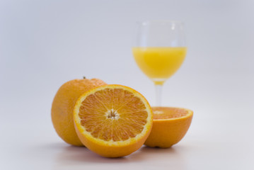 Orange juice summer refreshment isolated