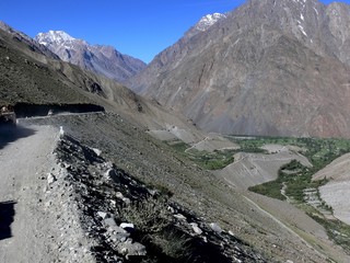 mountain road from the Chitral valley  to the Shandur Pass