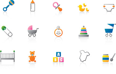 Baby Icon Set - Full Color version