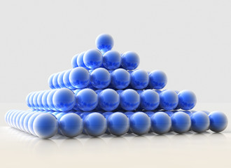 pyramid of spheres