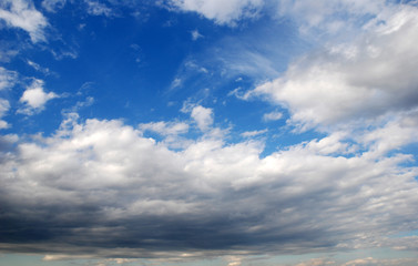 The Blue Sky and Clouds background