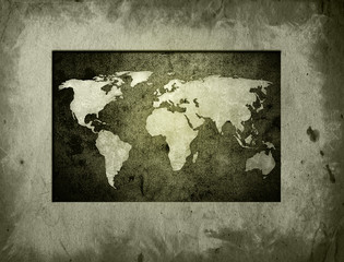 world map-vintage artwork