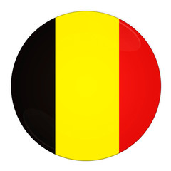 Fototapeta premium Abstract illustration: button with flag from belgium country