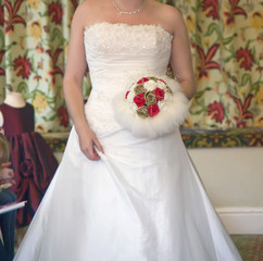 Fototapeta na wymiar Pokaz mody na targach ślubnych