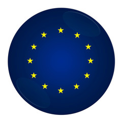 Abstract illustration: button with flag from European union