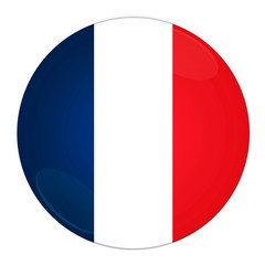 Abstract illustration: button with flag from France country