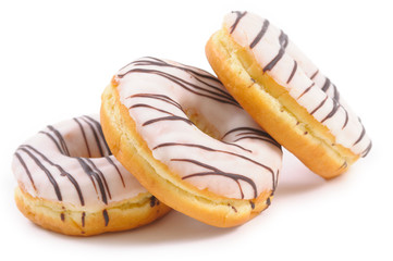 donuts isolated on white