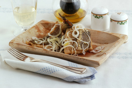 Carpione Pesse in saor - Secondi di pesce Veneto - Venezia