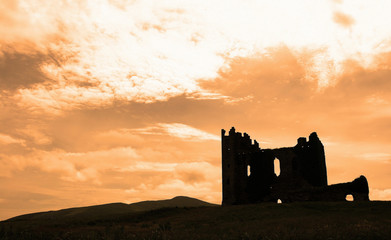 Fototapeta premium A castle at sunset
