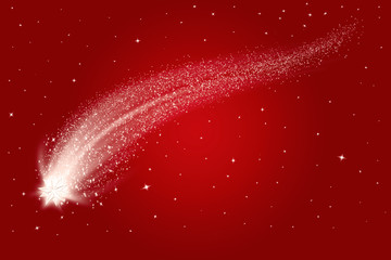 a great illustration of a shooting star in a starry sky © clearviewstock