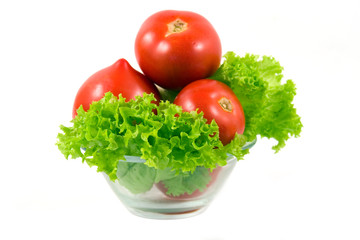 fresh vegetables isolated on a white background