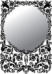 gray round frame illustration