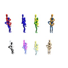 Figuren Paket in verschiedenen Farben