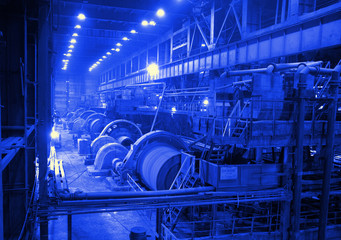 industrial view (drums for rock crushing)