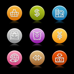 Color circle web icons, set 24