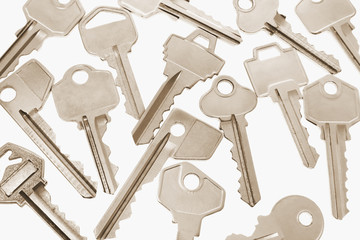 Keys on Seamless Background in Warm Tone