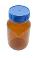 Pill Bottle on Isolated White Background