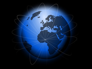 plan&egrave;te terre - r&eacute;seaux de communication fibre optique