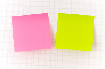 Reminder notes isolated on the white board