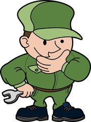 Illustration of mechanic