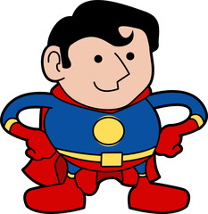 Illustration of superhero