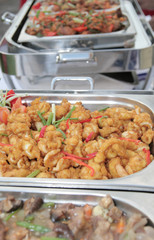 food at buffet