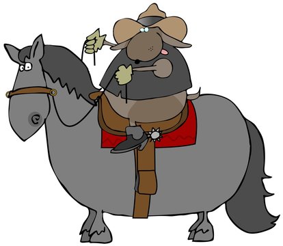 Dog Riding A Horse