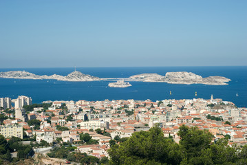 Obraz premium view of water area of Marseille