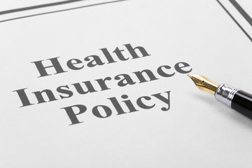 Document of Health Insurance Policy for background