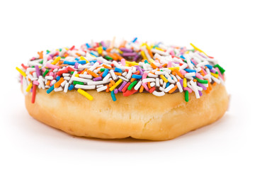 Donut with white background close up shot