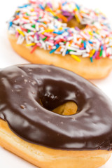 Donut with white background close up shot