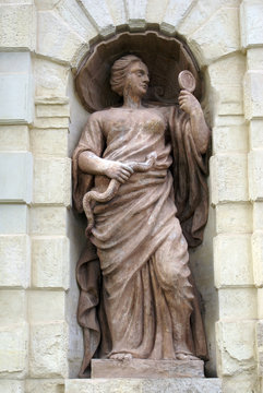 Statue on the wall of Petropavlovskaya krepost