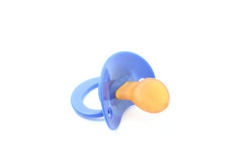 blue soother isolated on white