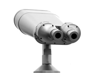 A binocular telescope as used by tourists