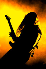 Heavy metal guitarist live on stage - 9616806