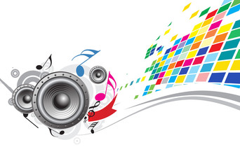 Obraz premium abstract Music theme with sample test