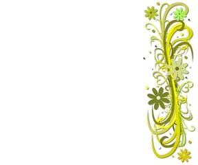 floraler rahmen gelb