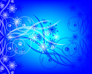 Snowflakes  Christmas and New Year background