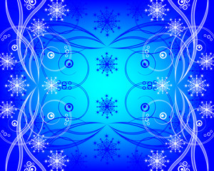 Snowflakes  Christmas and New Year background