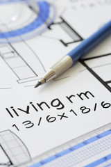 House plan blueprint - Architect design