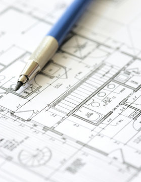 House plan blueprint - Architect design © senicphoto